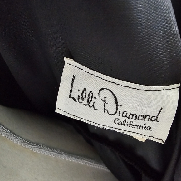 Vintage Custom Lilli Diamond Black Evening Gown - Picture 10 of 12